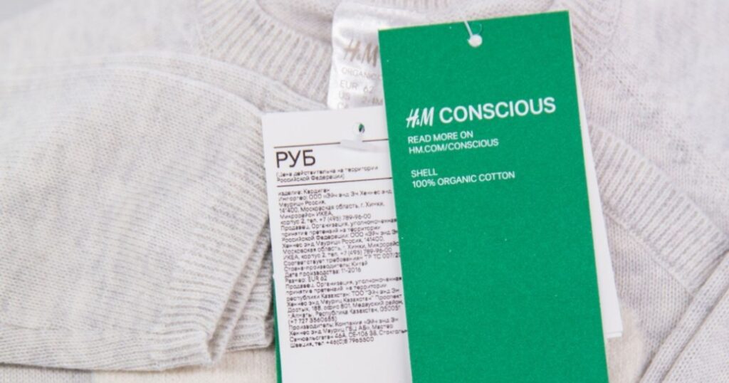 H&M Conscious tag